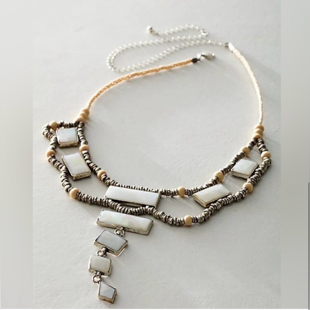 Free People Lately Necklace || White Layered